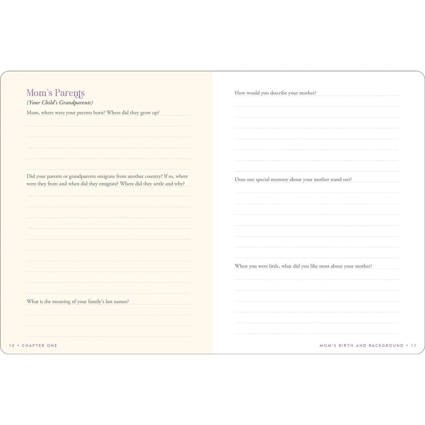 Mom's Story | Keepsake Memory Journal