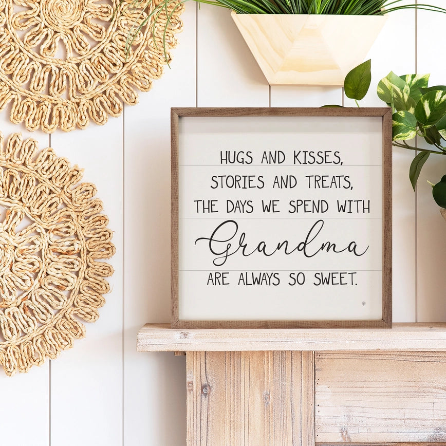Hugs &amp; Kisses, Grandma | Wall Art