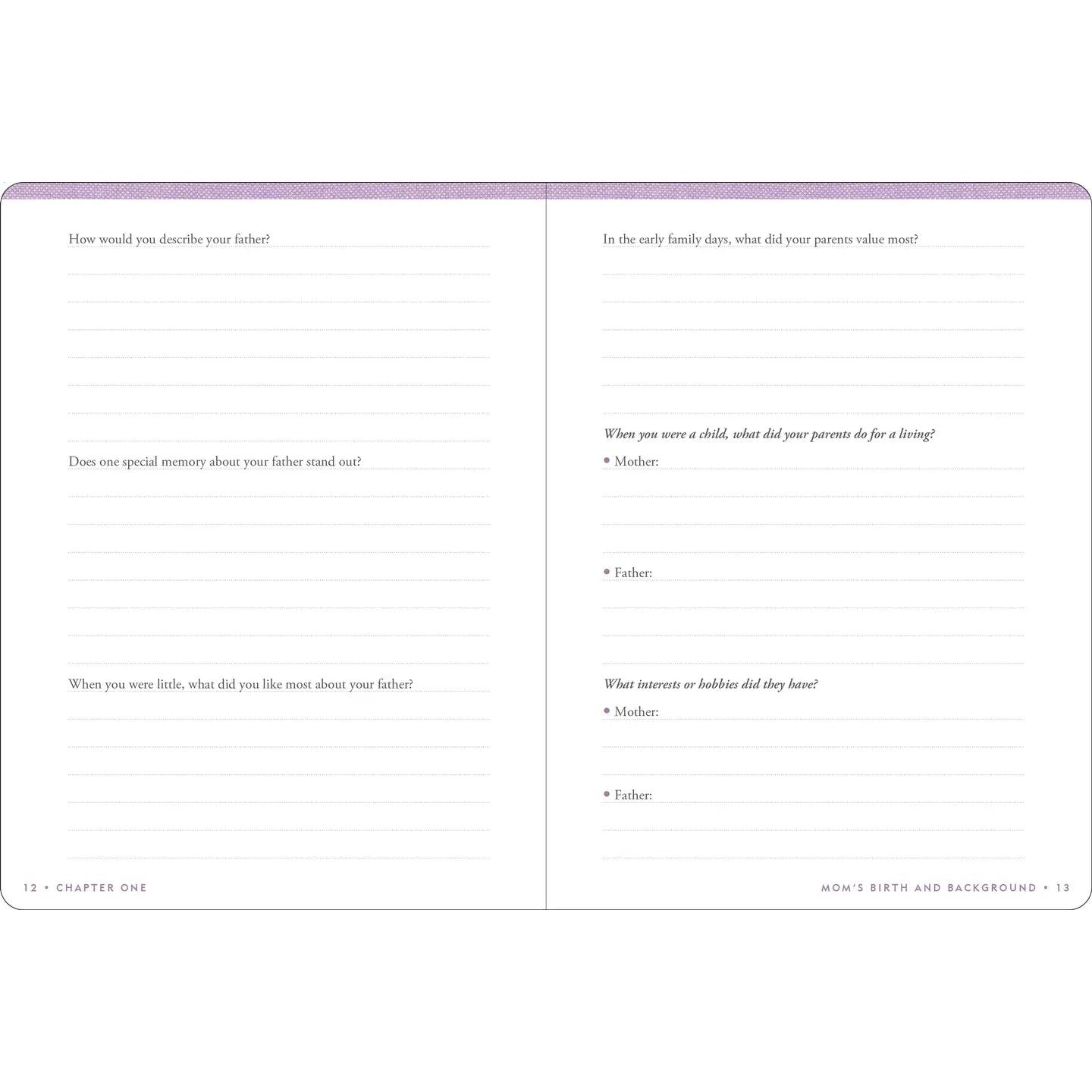 Mom's Story | Keepsake Memory Journal