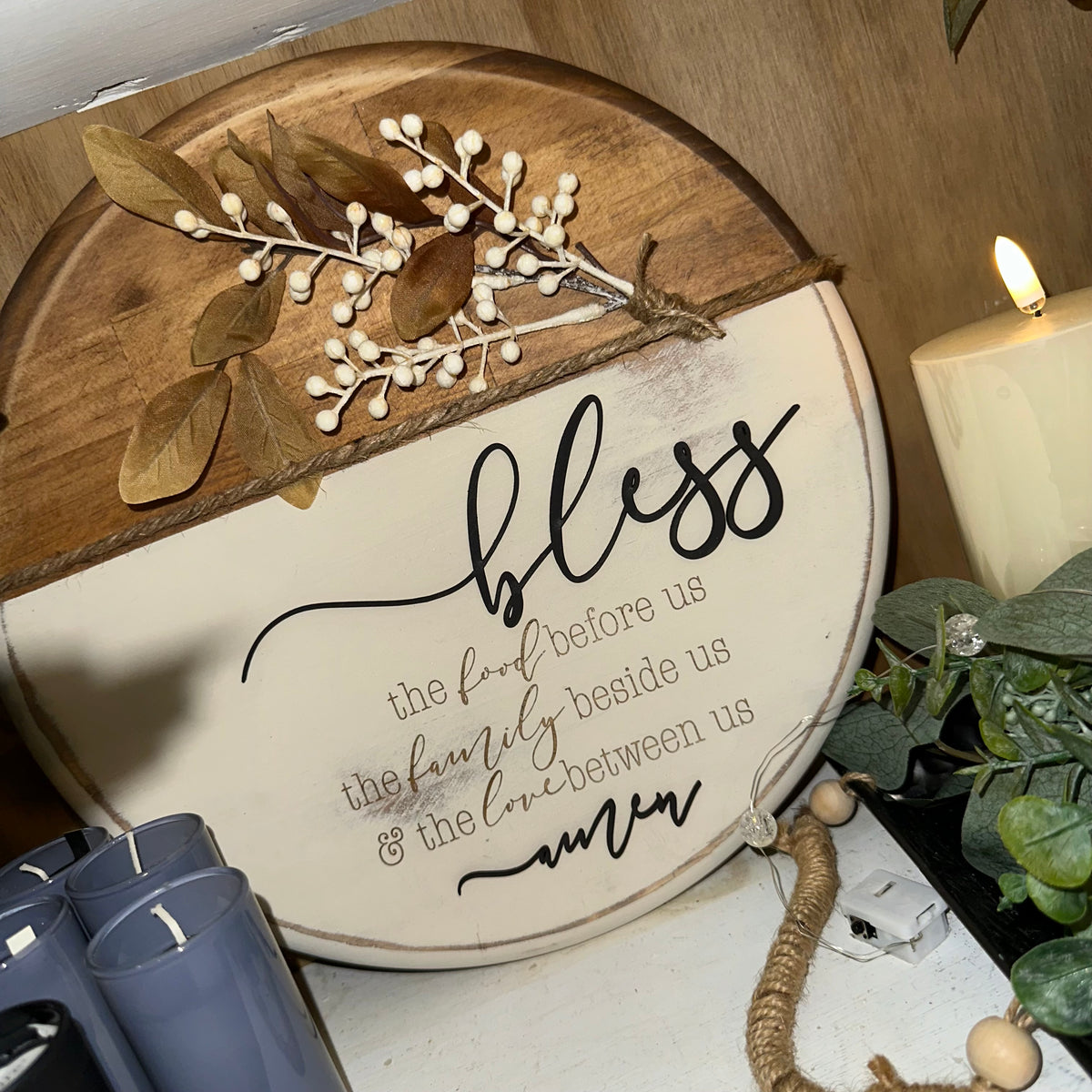 Bless the Food | 12&quot; Handmade Sign