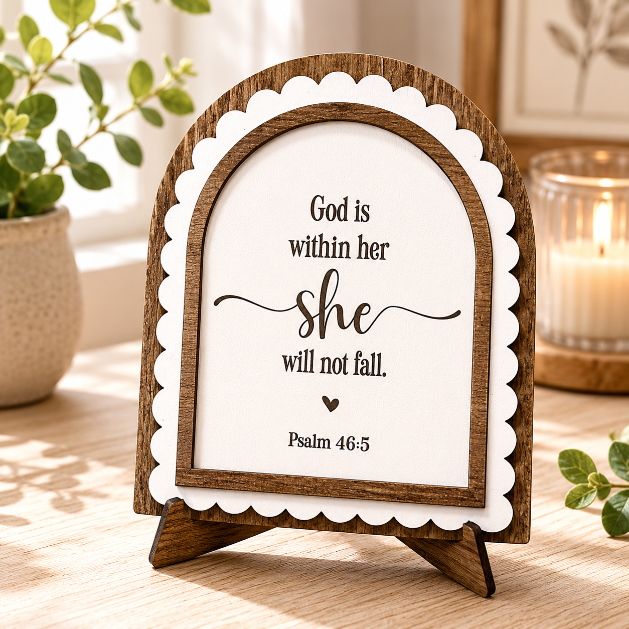 Psalm 46:5 Arch Sign | God Is Within Her, She Will Not Fall