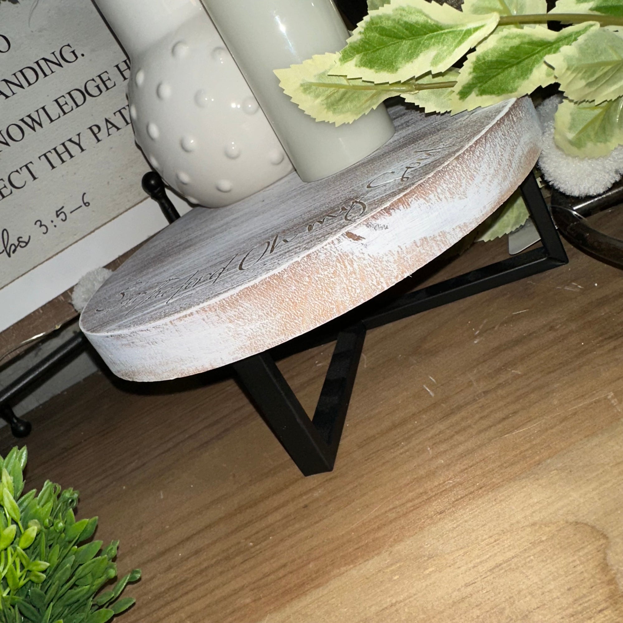 Bless the Lord Oh My Soul | Wood & Metal Riser