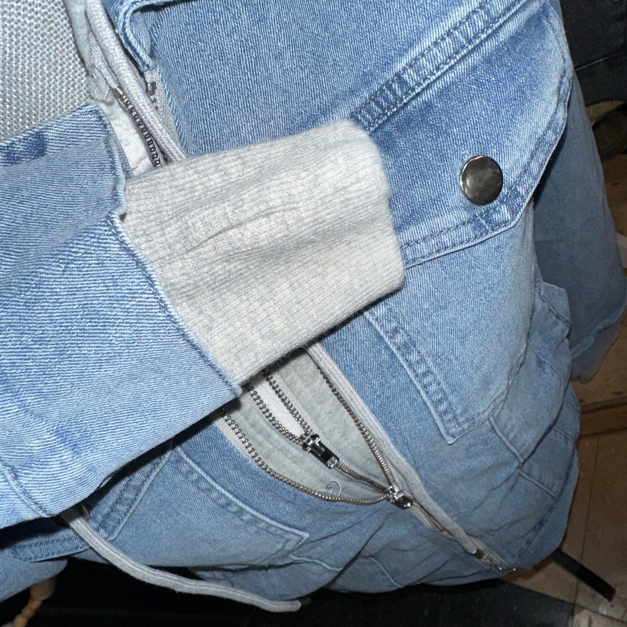 Hooded Jean Jacket | Black Wash or Denim Blue