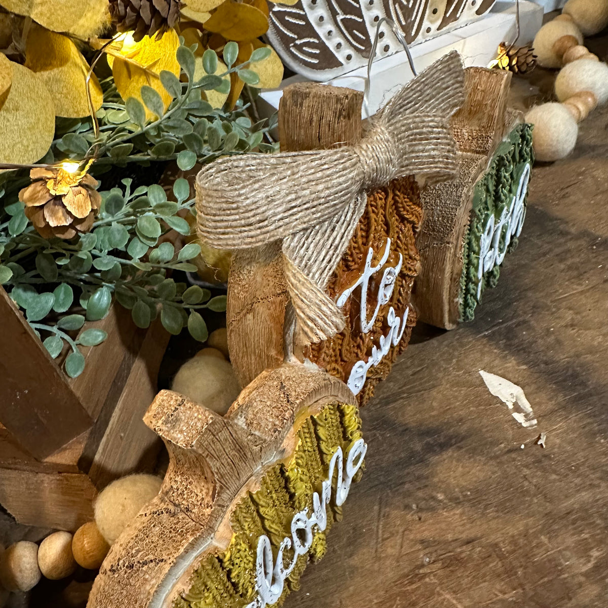 Harvest Pumpkins Tabletop Sitter