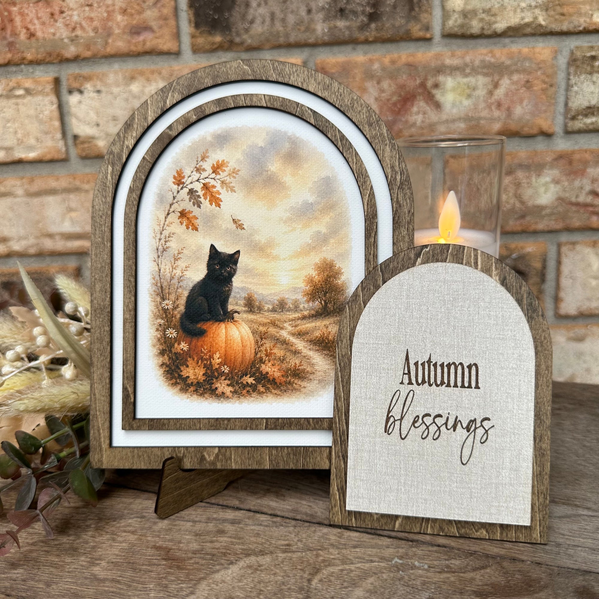 Pumpkin Perch Black Cat | Coordinating Set