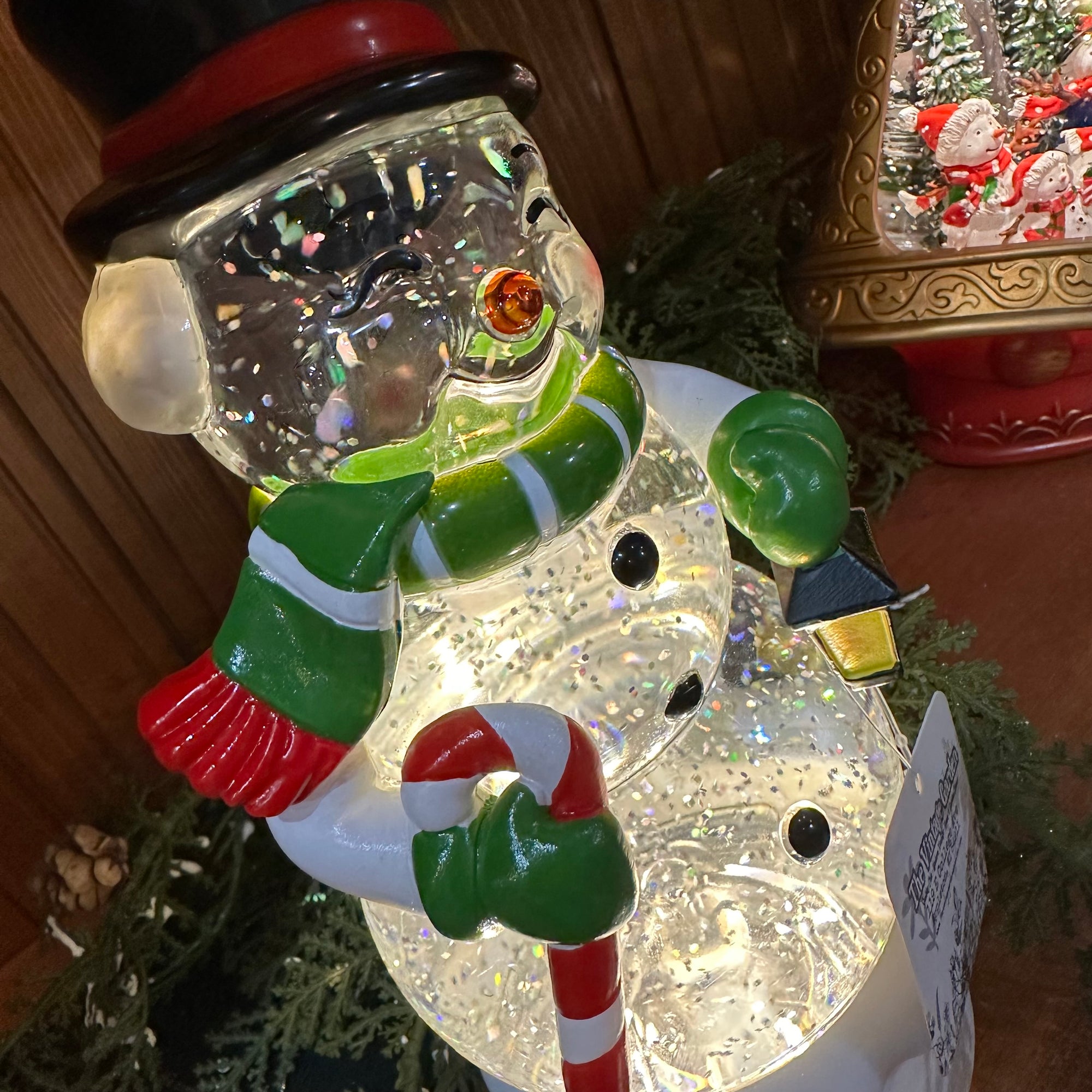Snowman Spinning Snow Globe | Battery Operated