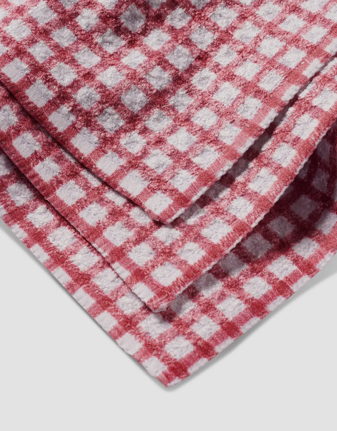 Geometry Kitchen Dishcloth | Fireside Red Plaid