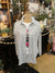 Light Gray & White Striped Button Up Shirt
