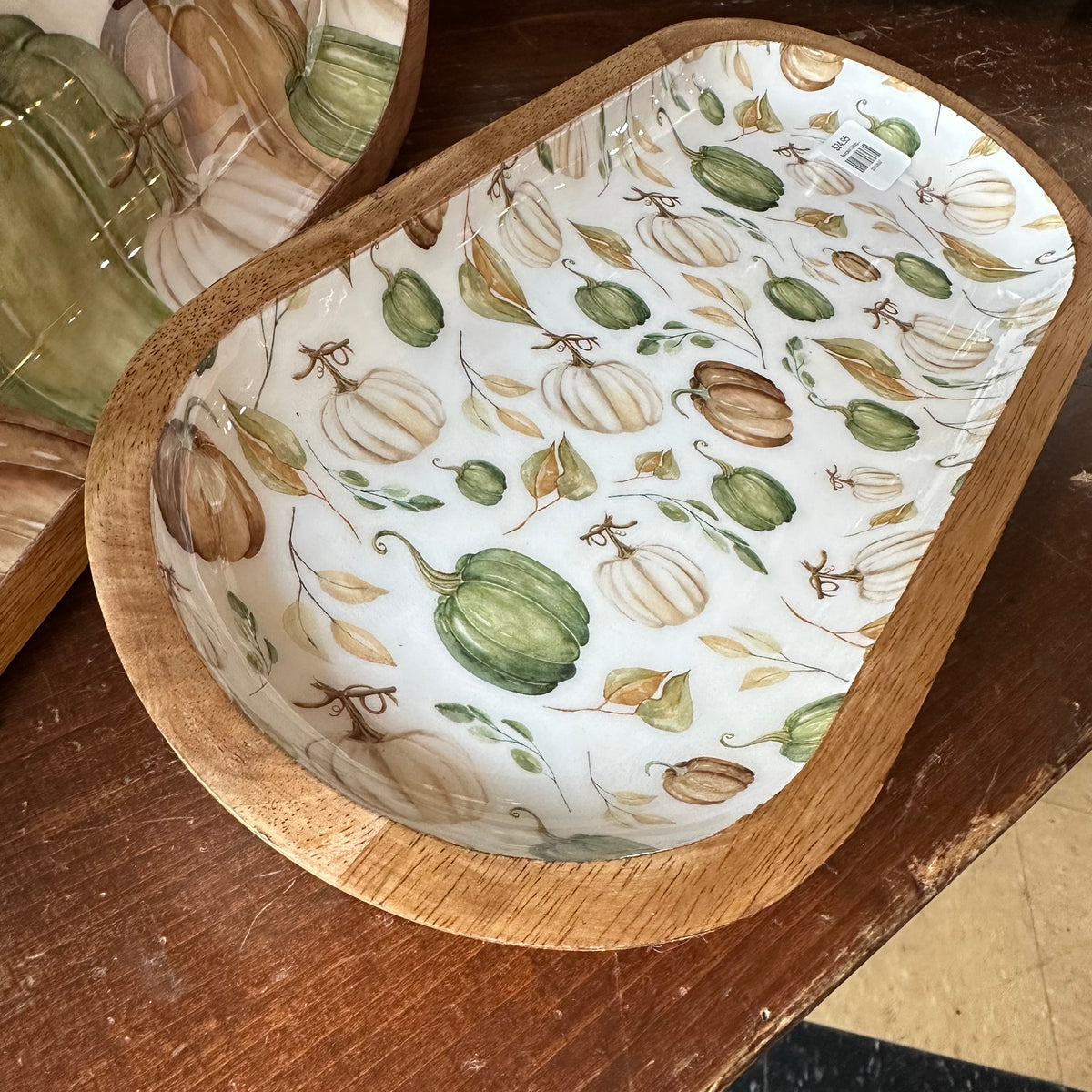 Pumpkin Cottage Enamel Tray