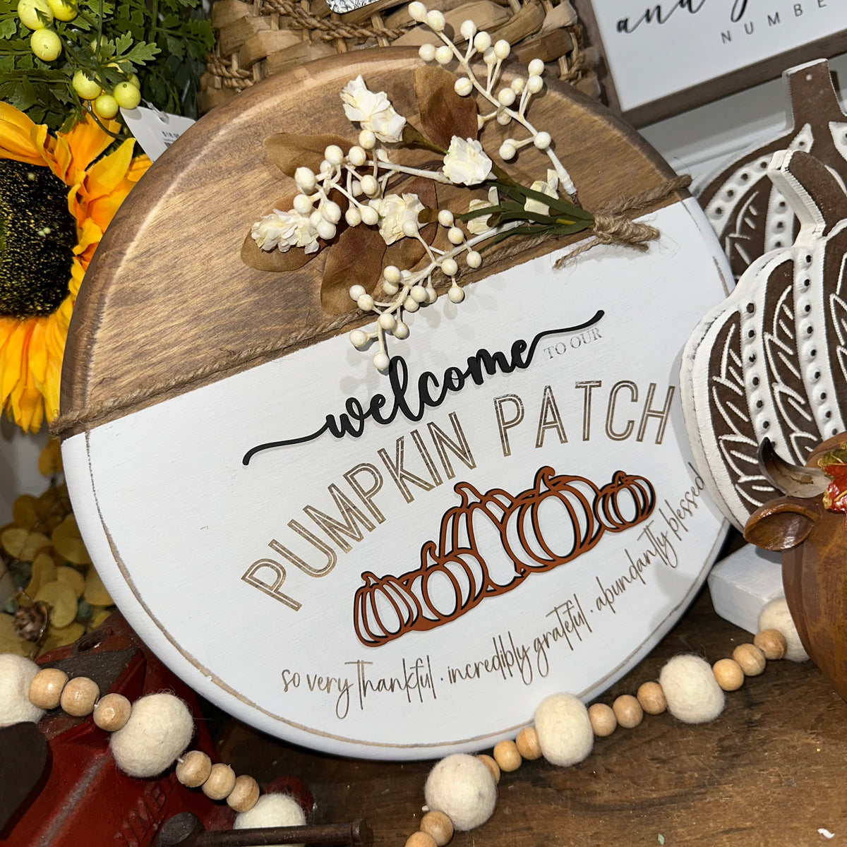Welcome to Our Pumpkin Patch | 12&quot; Handmade Sign