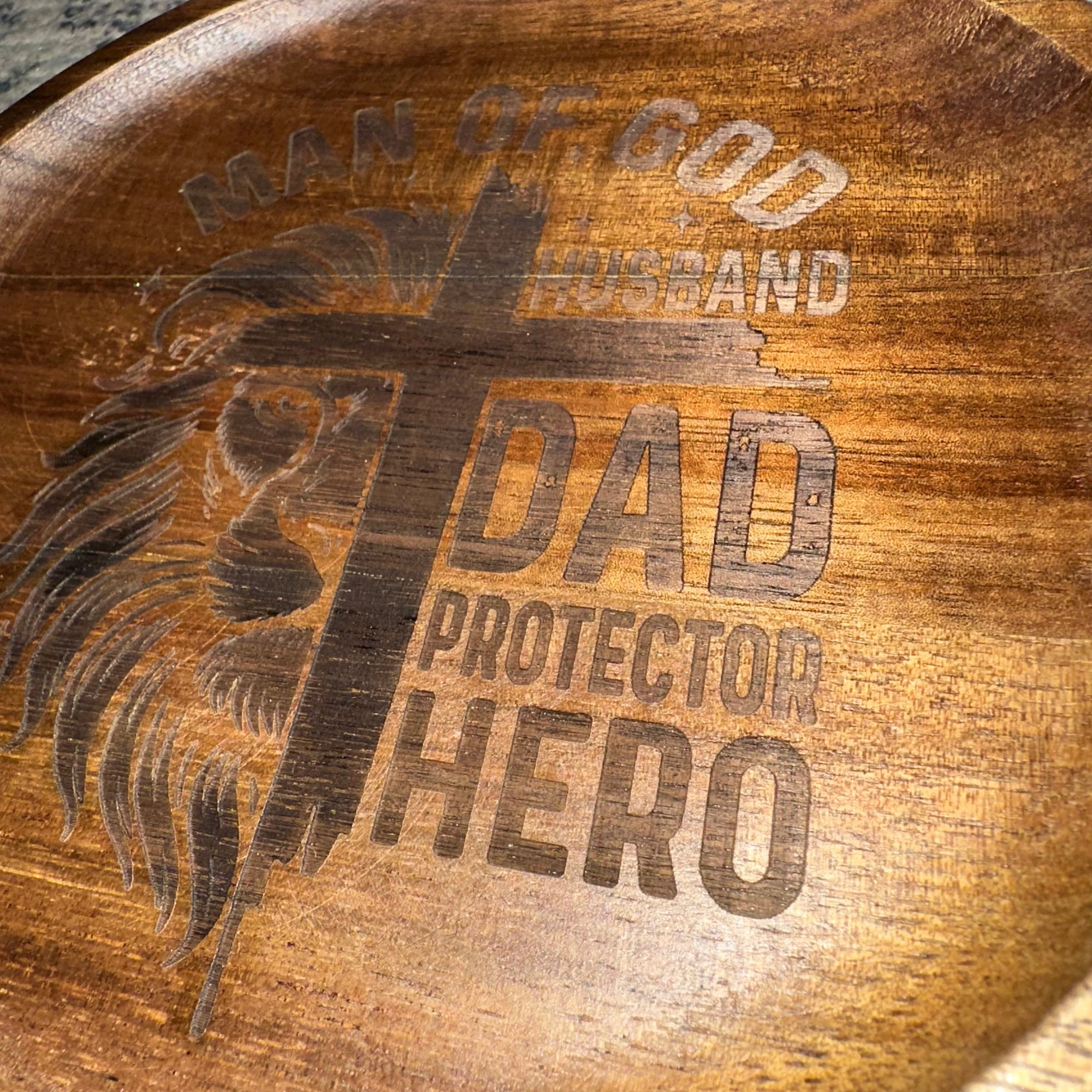 Man of God | Engraved Wood Tray