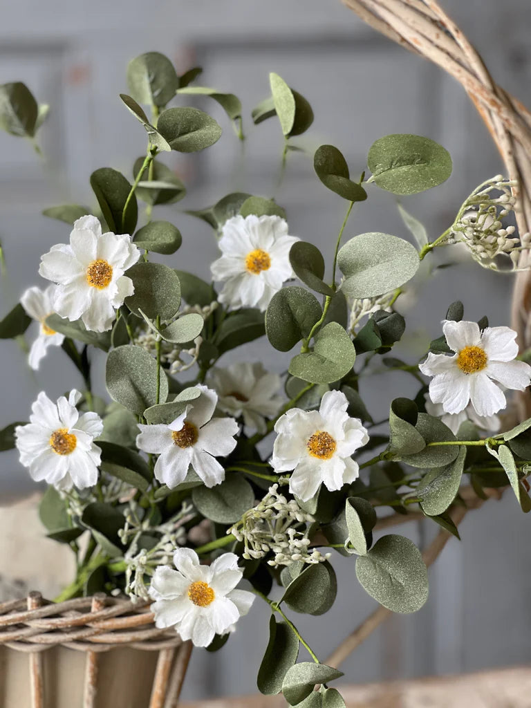 Spring Daisy &amp; Eucalyptus Bush | 20&quot;