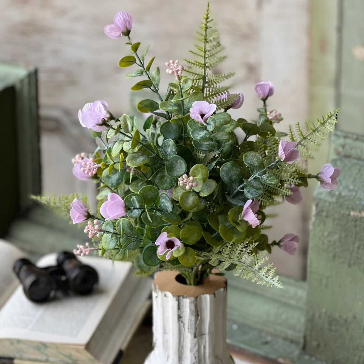 Sweet Pea &amp; Eucalyptus Bush | Soft Pink | 20&quot;