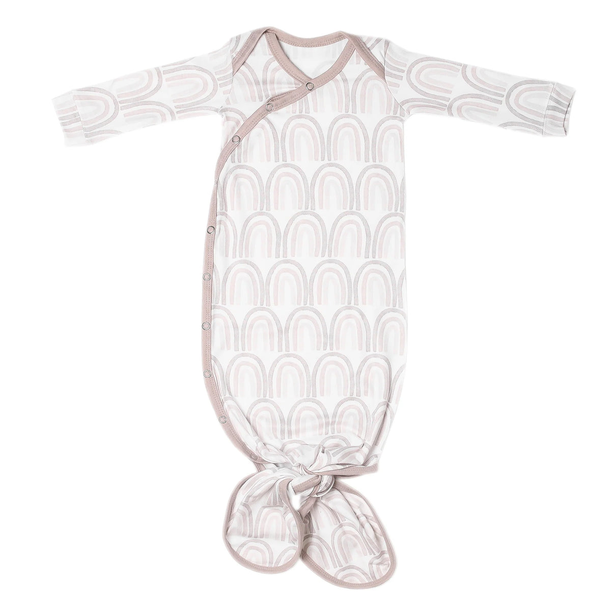 Bliss Rainbows | Knotted Baby Gown | Copper Pearl