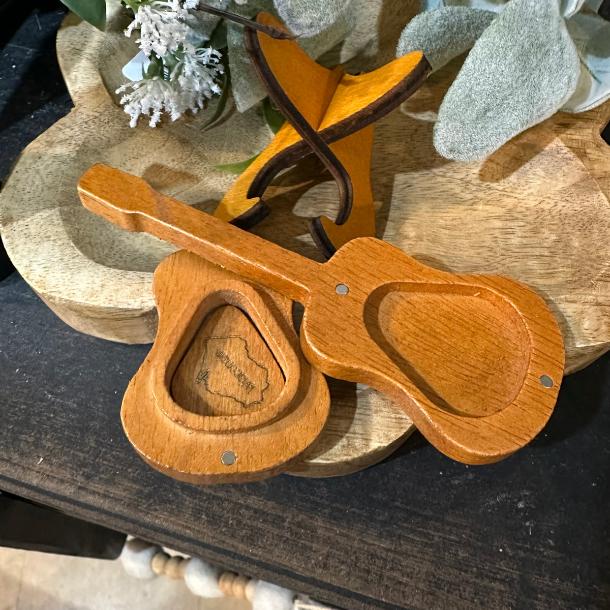 Guitar Pick Holder | Wisconsin | Wood Souvenir