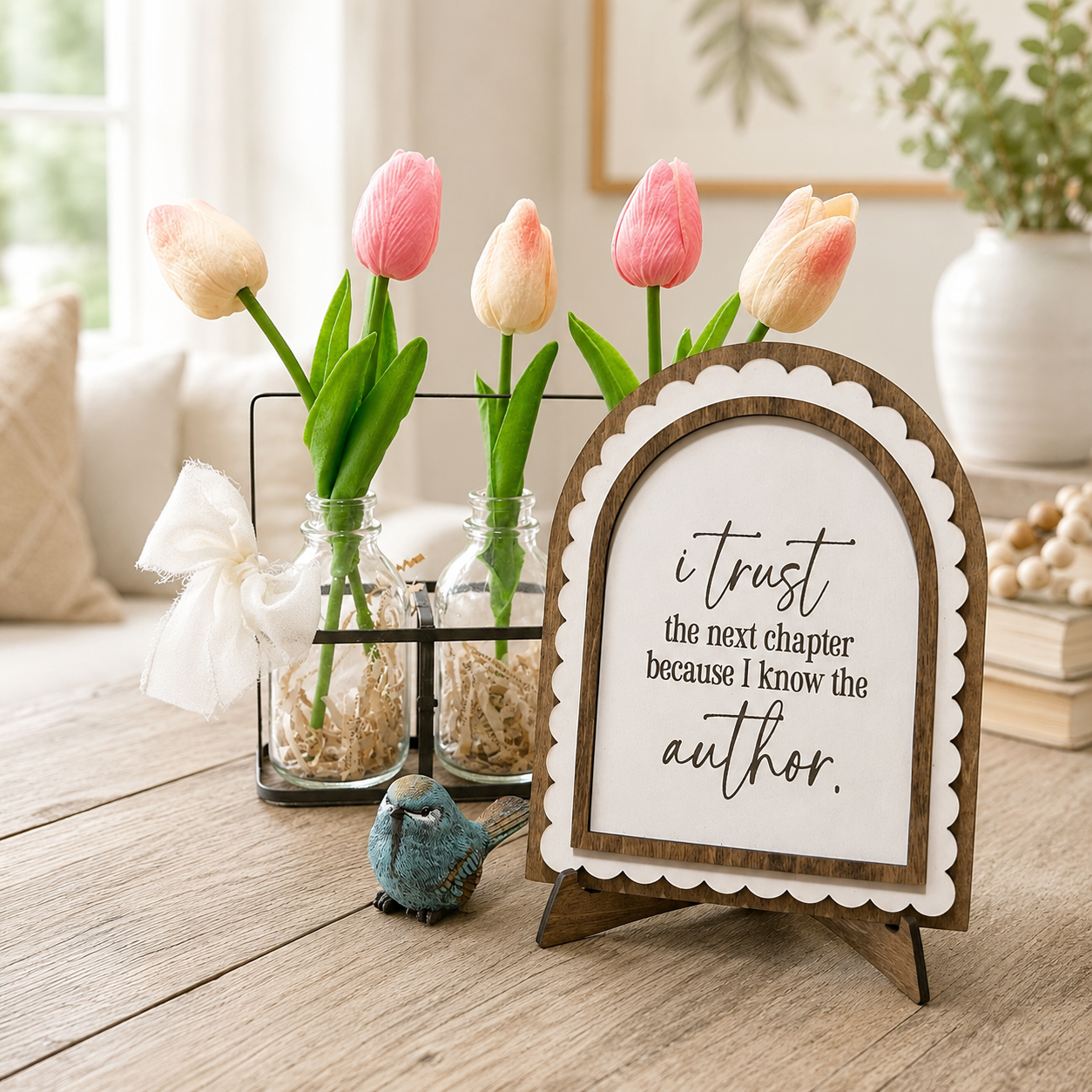 Trust the Next Chapter Sign | Christian Graduation Gift & Encouragement Decor