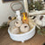 Cream Farmhouse Tray & Candle | Autumn Tabletop Display