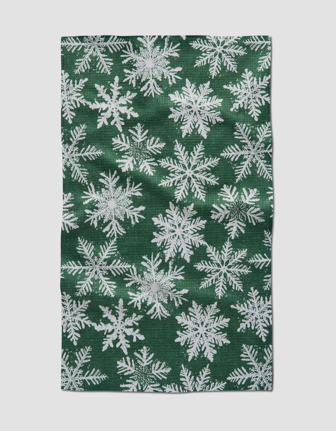Geometry Kitchen Tea Towel | Snowy Days | Green
