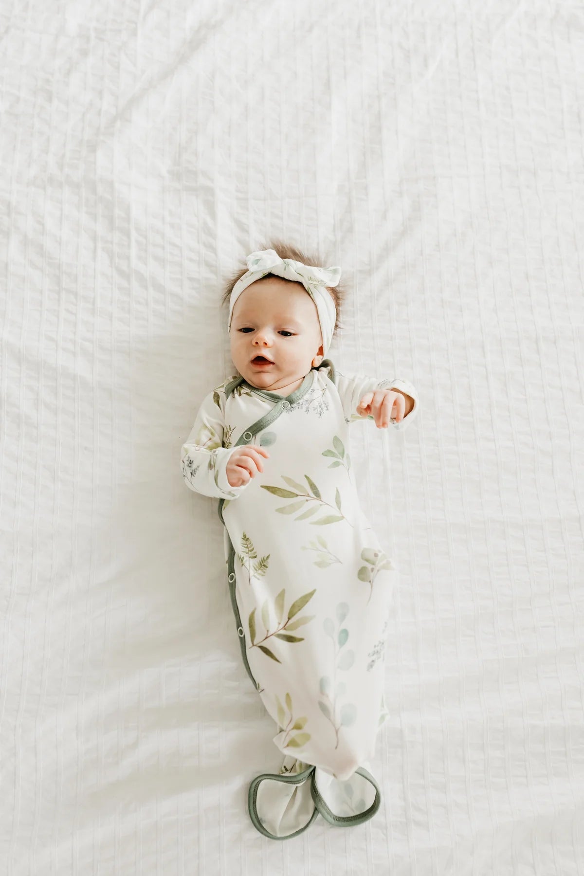 Haven Botanical | Knotted Baby Gown | Copper Pearl