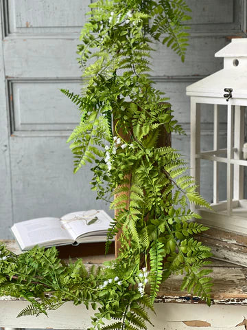 Maribel Fern &amp; Lily of the Valley Garland | 6&#39;