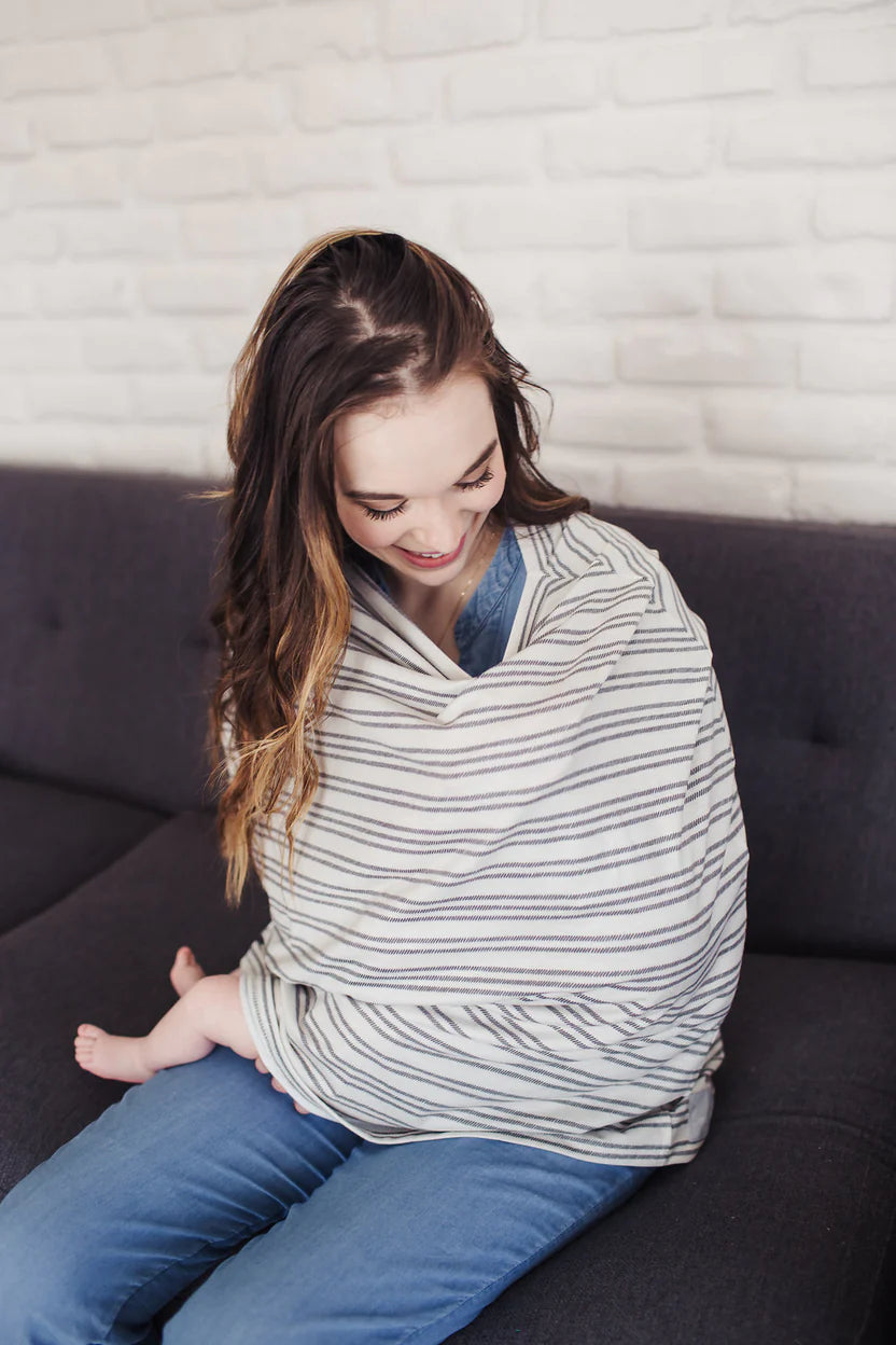 Midtown Striped | Multi-Use Carseat Canopy &amp; Nursing Cover