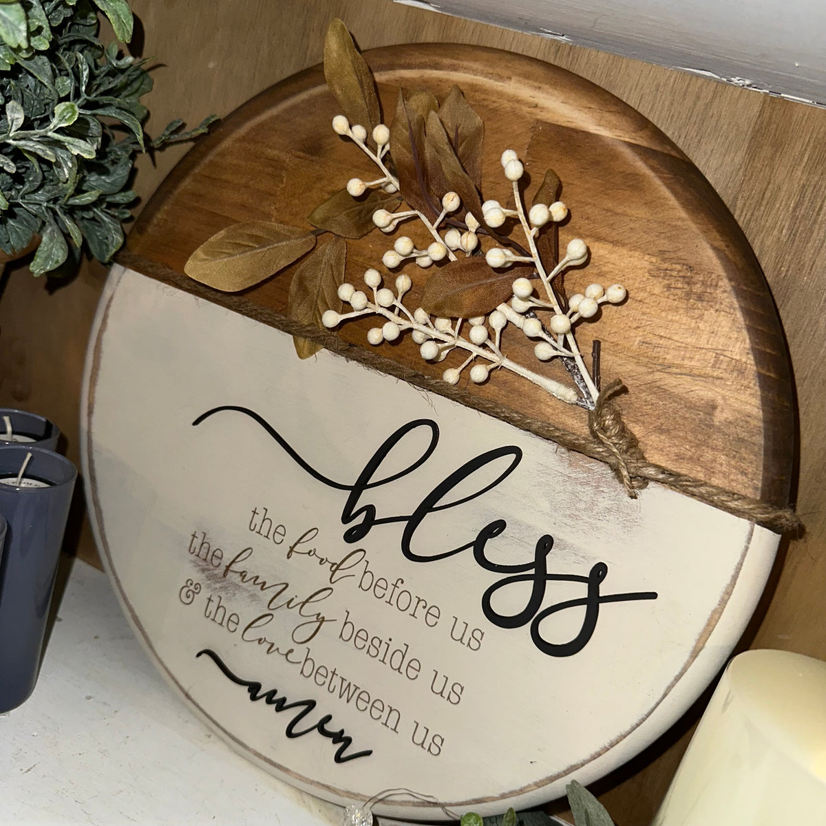 Bless the Food | 12&quot; Handmade Sign