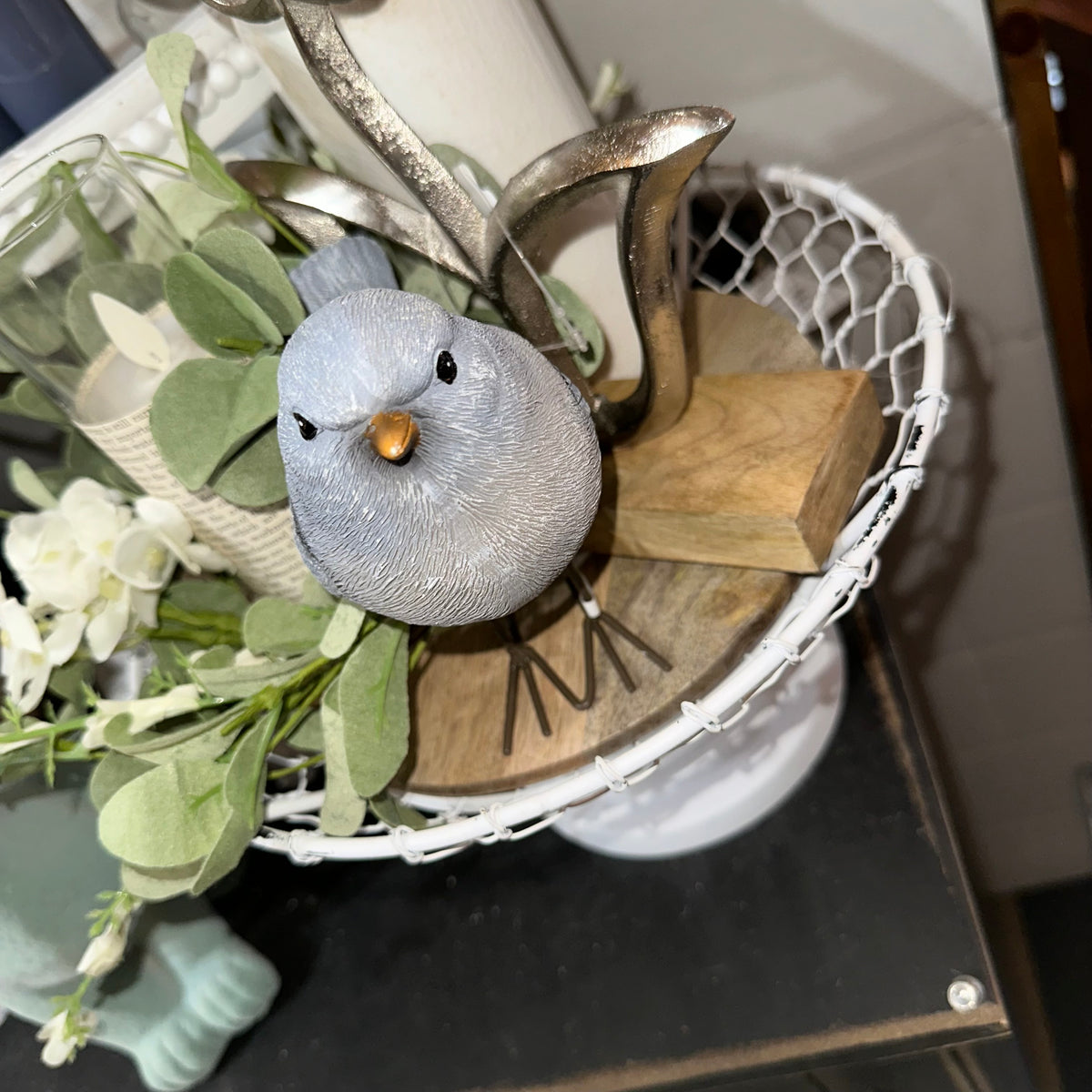 Farmhouse Pedestal | Metal &amp; Wood