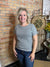 Soft, Knit Ribbed Top | Grey