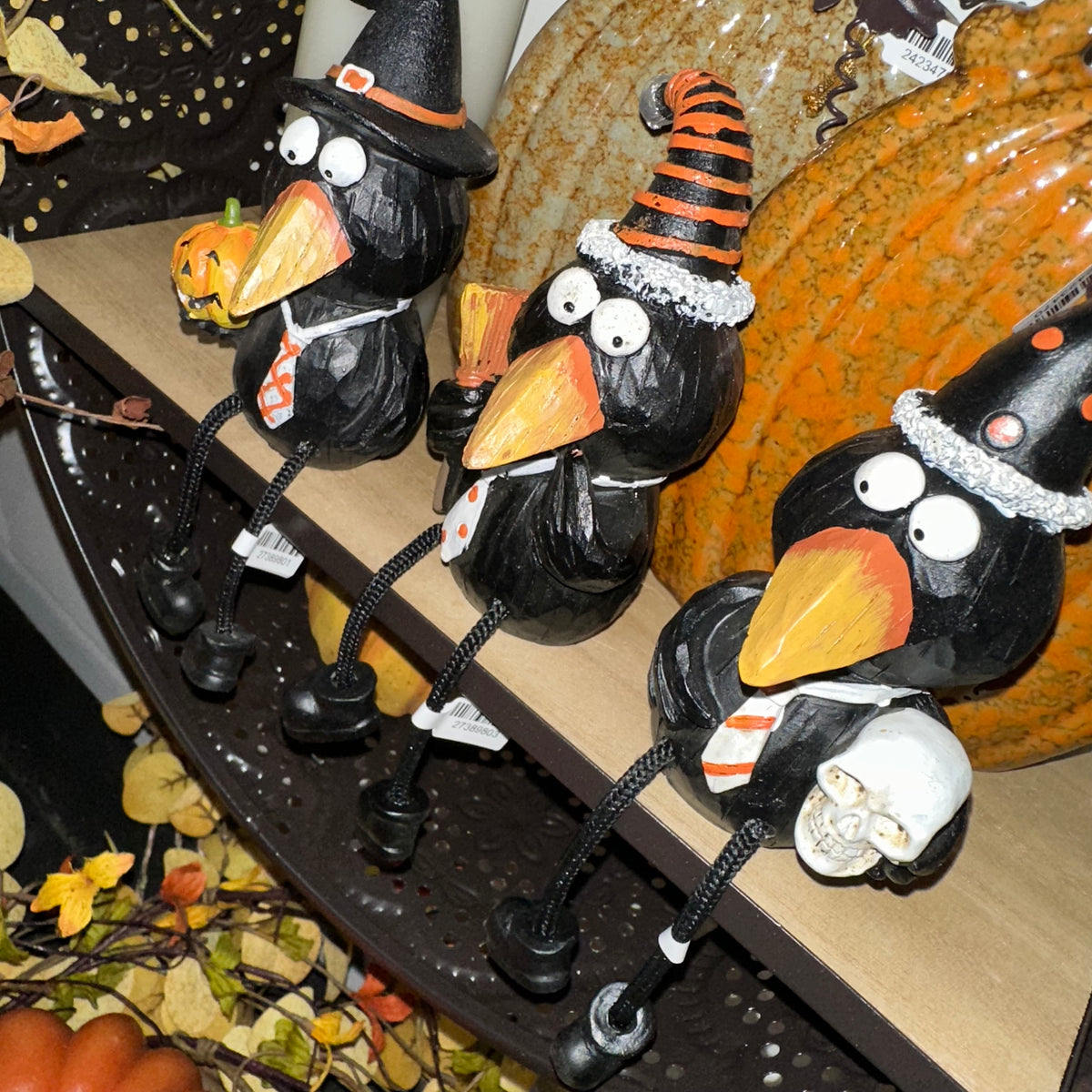 Halloween Crow Shelf Sitter