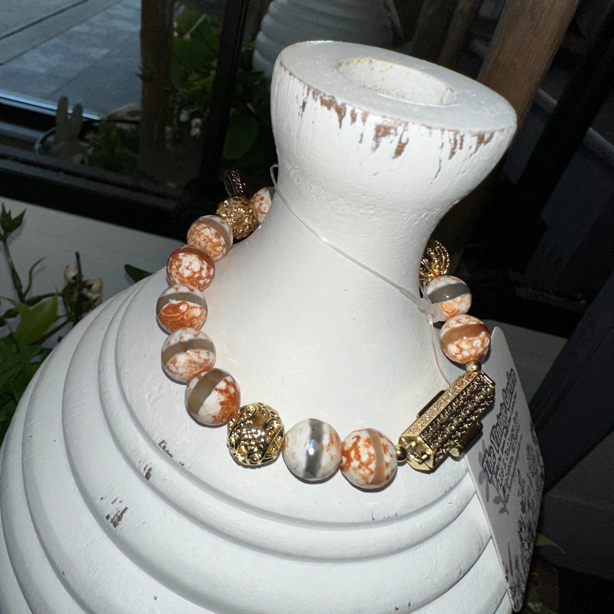 Prayer Box Bracelet | Natural Stone