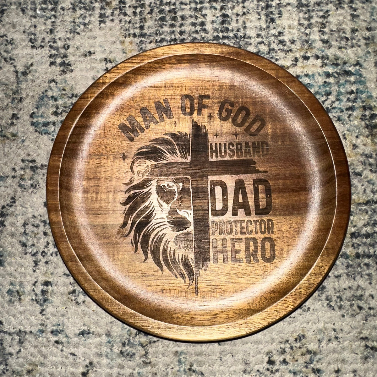 Man of God | Engraved Wood Tray