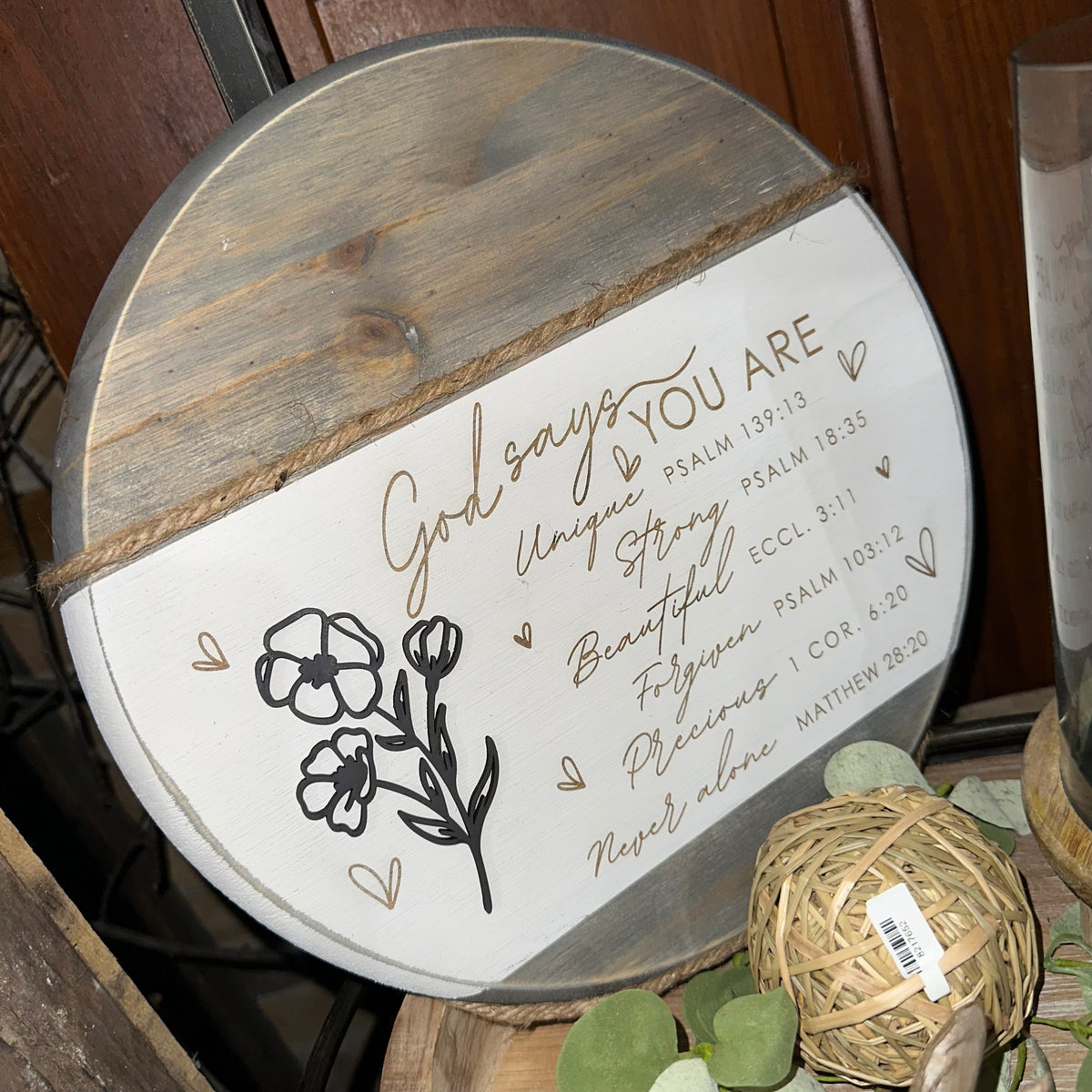 God Says You Are | 12&quot; Handmade Sign