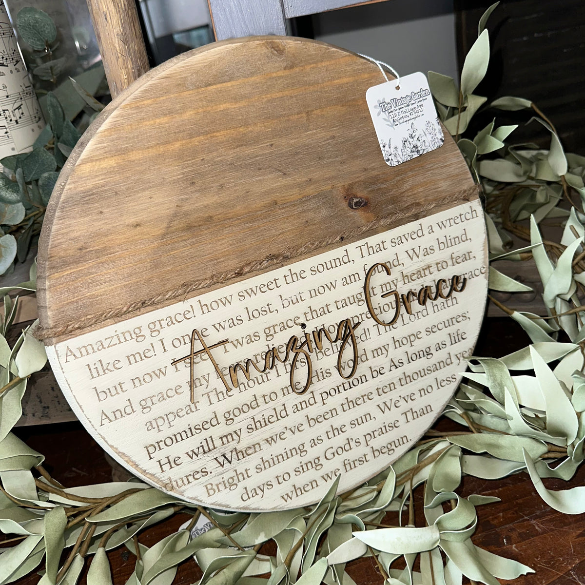 Amazing Grace | 12&quot; | Handmade Wood Sign