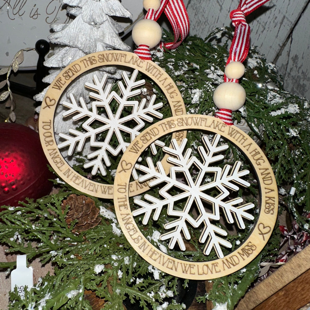 Snowflake Memorial | Engraved Ornament