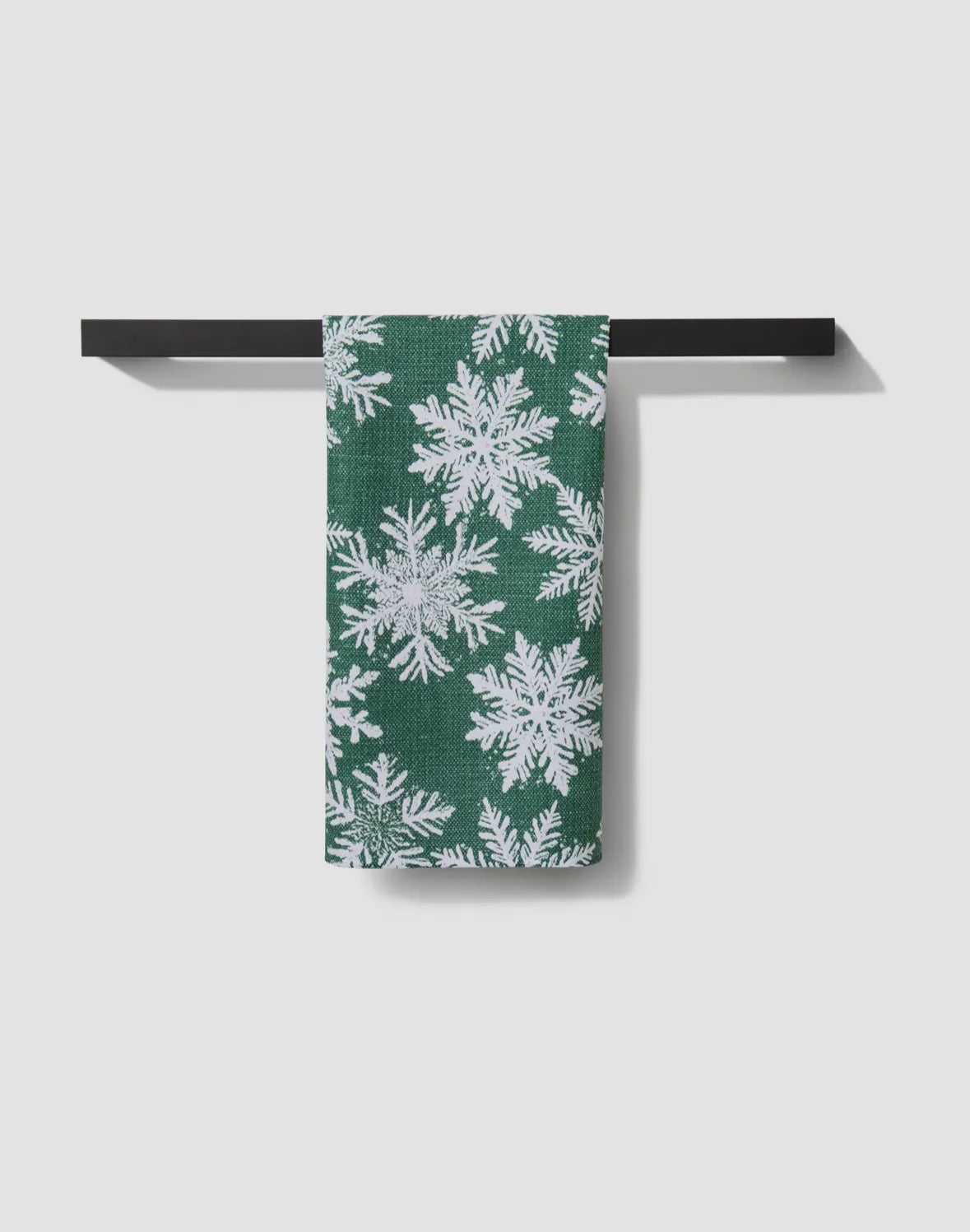 Geometry Kitchen Tea Towel | Snowy Days | Green