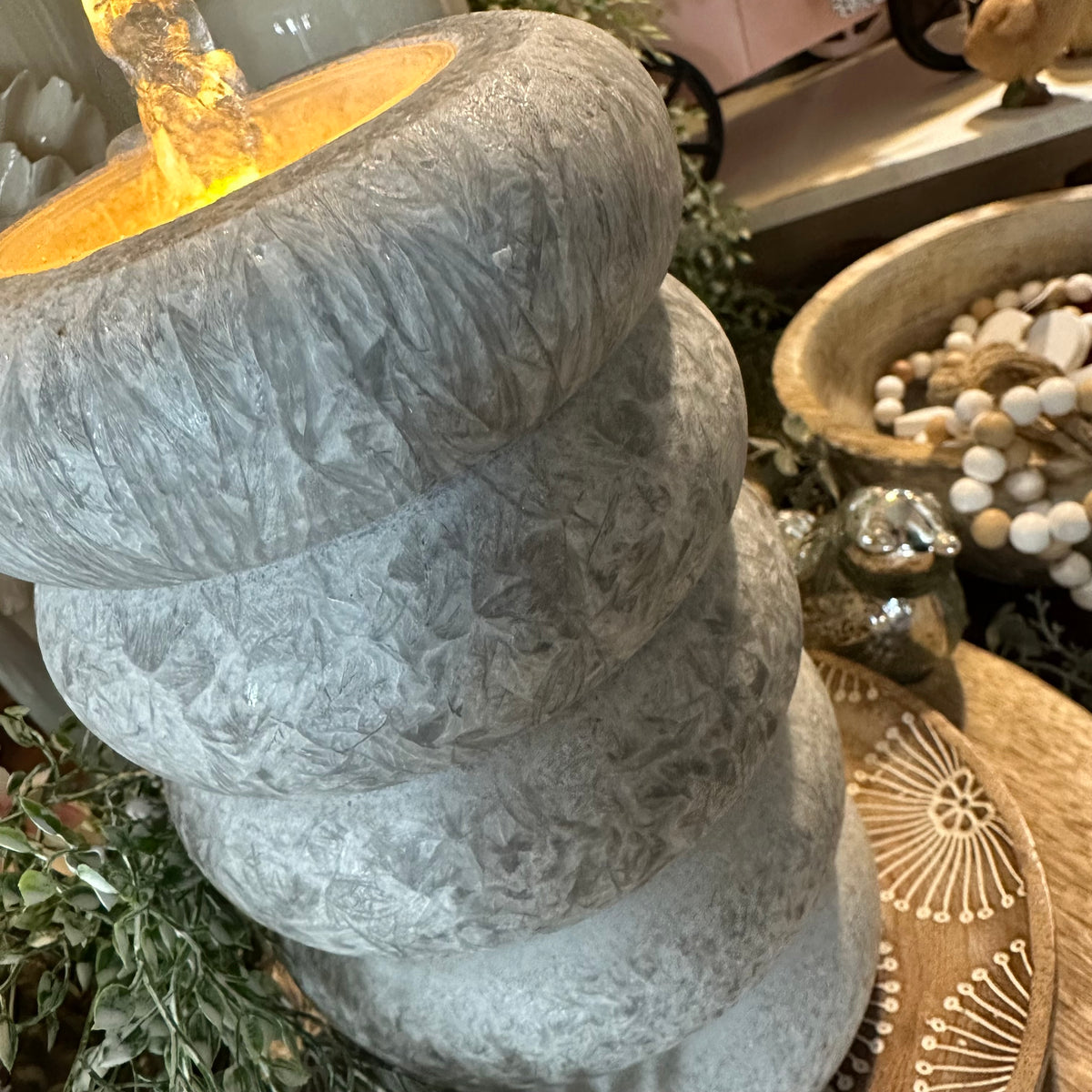 Candle Fountain | Stone Look
