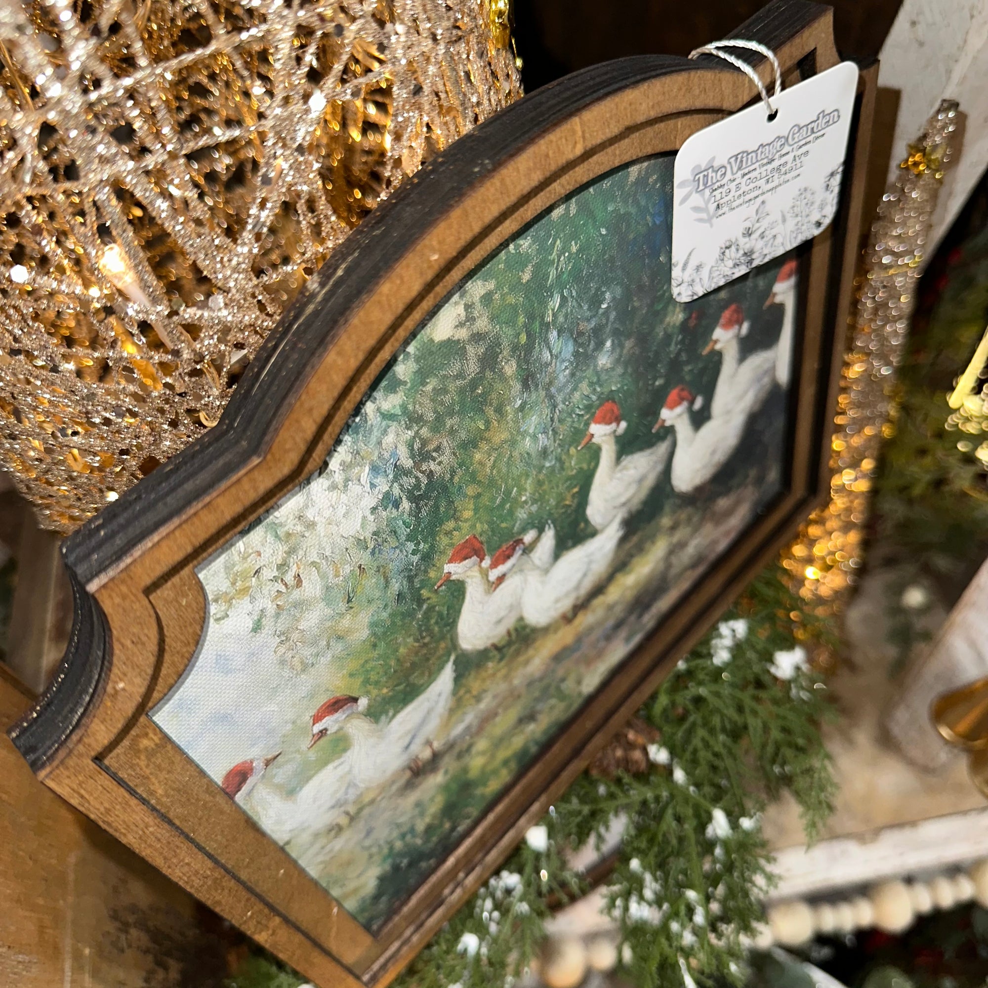 Provincial Christmas Geese | Framed Art