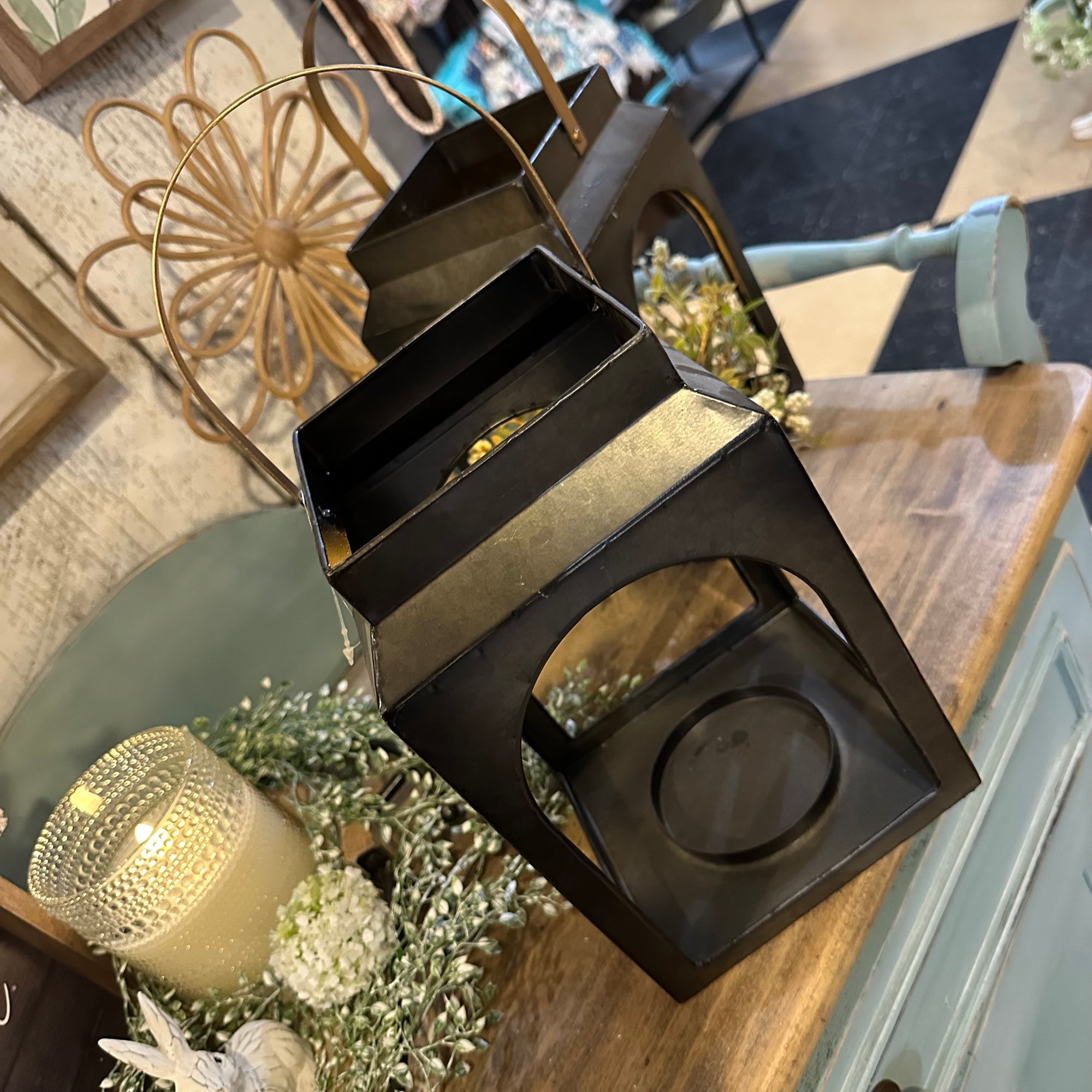 Candle Lantern | Rustic Metal