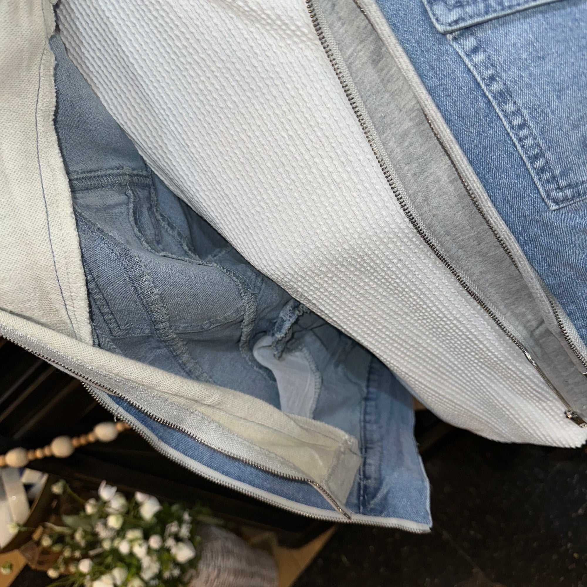 Hooded Jean Jacket | Black Wash or Denim Blue