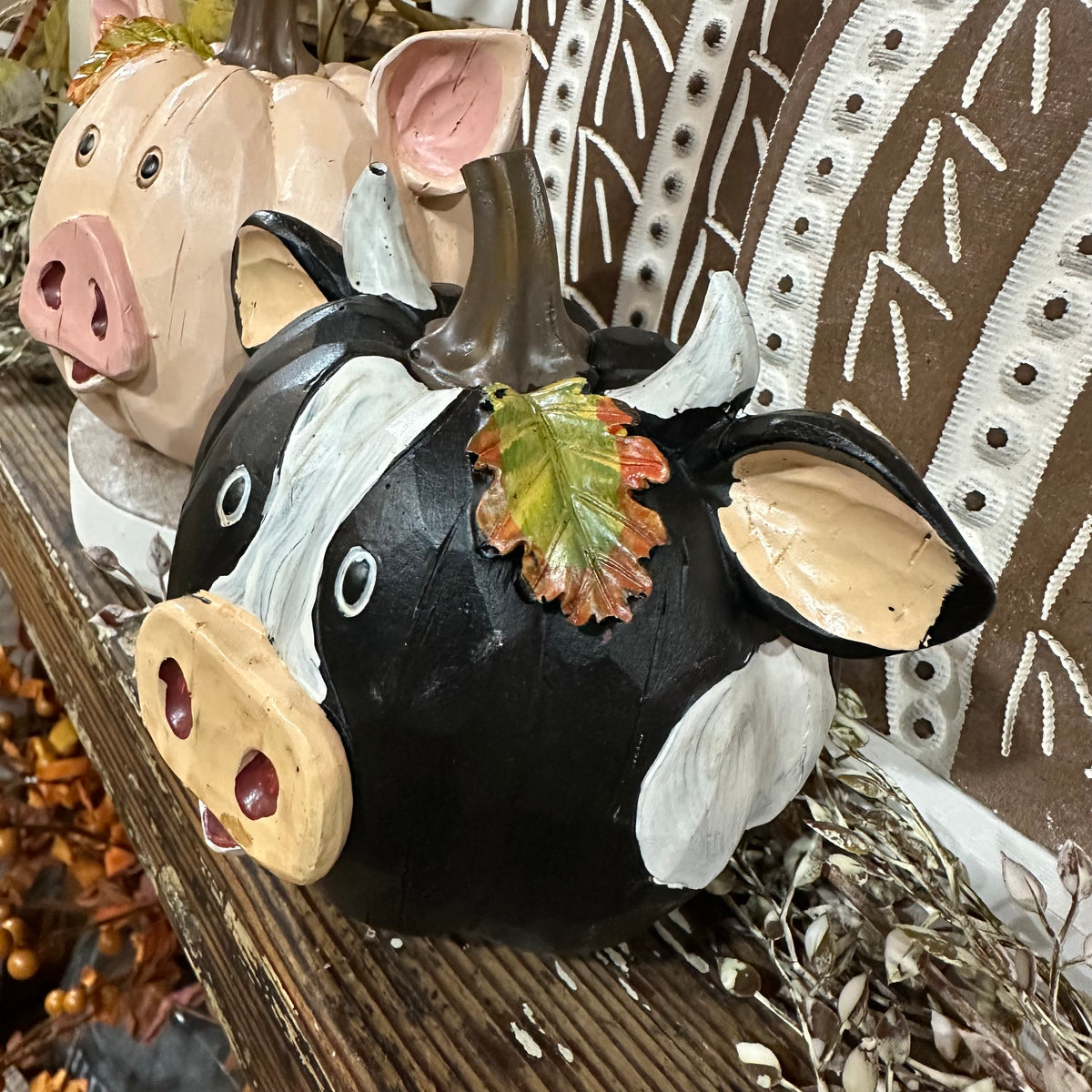 Harvest Pig &amp; Cow Pumpkin