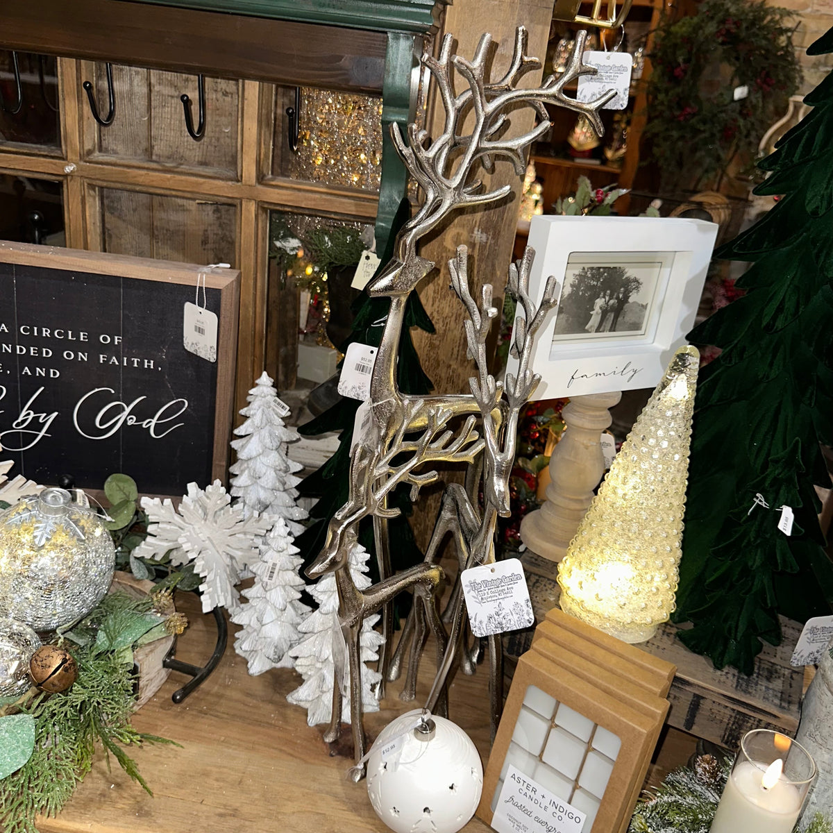 Whimsical Deer | Tall Silver | Metal