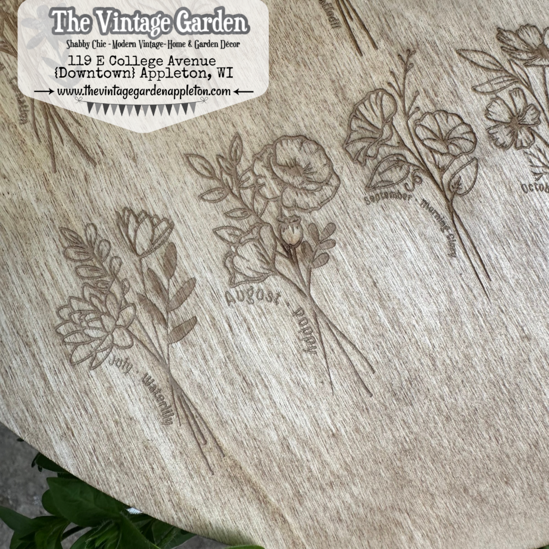 Birthflower Garden | Custom Wood Tray