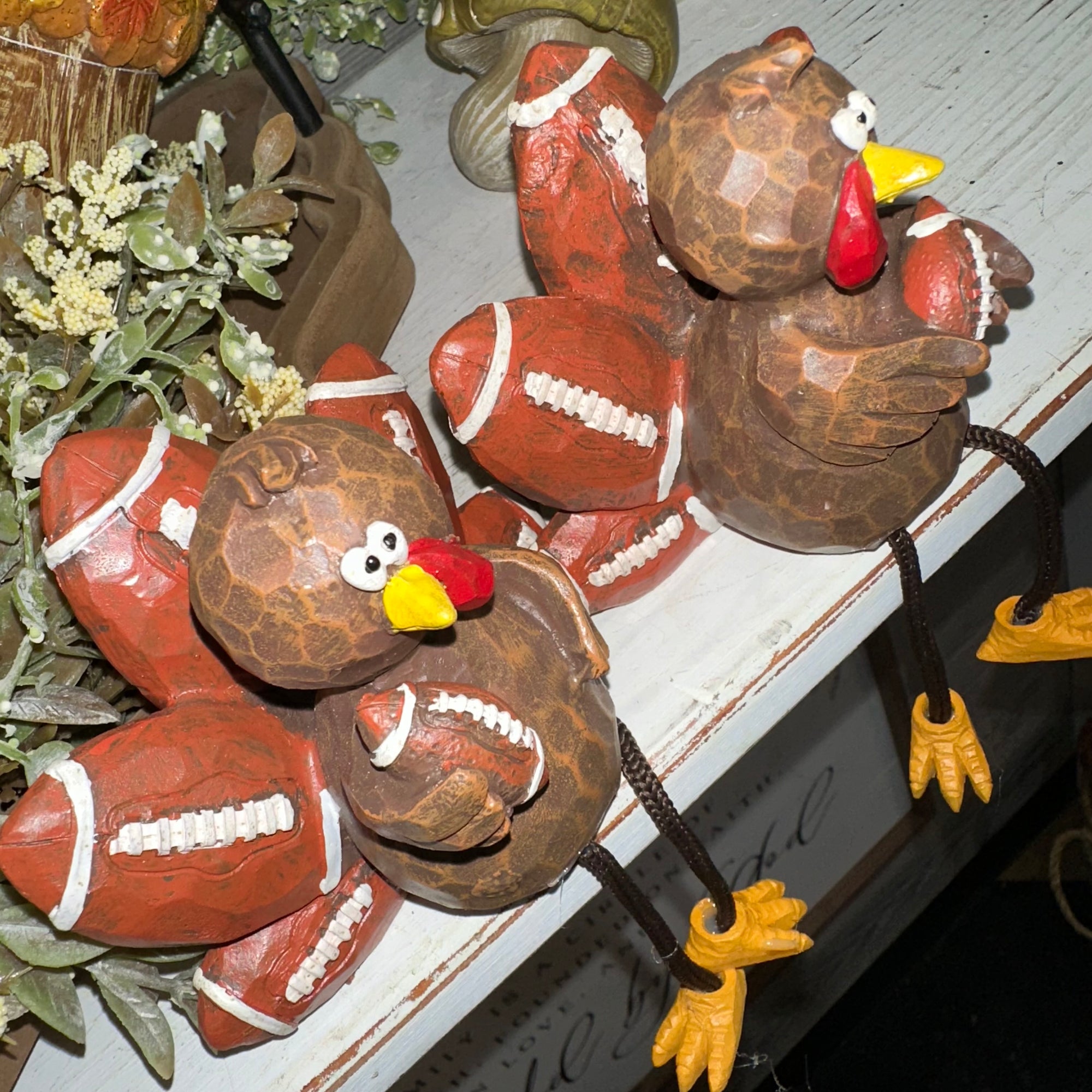 Harvest Football Turkey Shelf Sitter