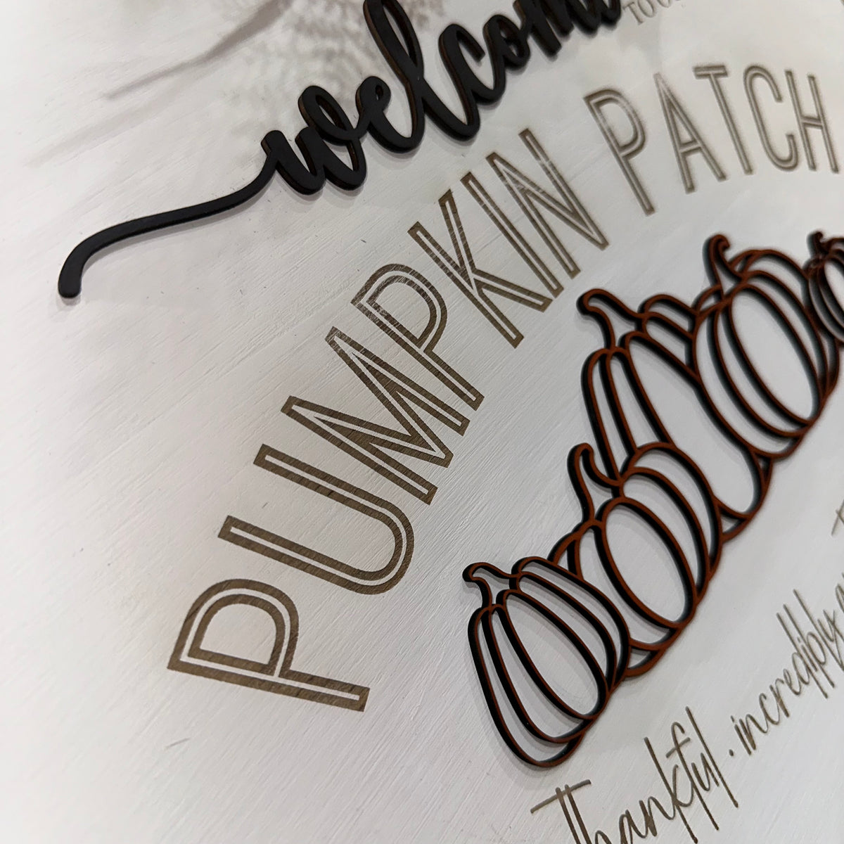 Welcome to Our Pumpkin Patch | 18&quot; Handmade Sign