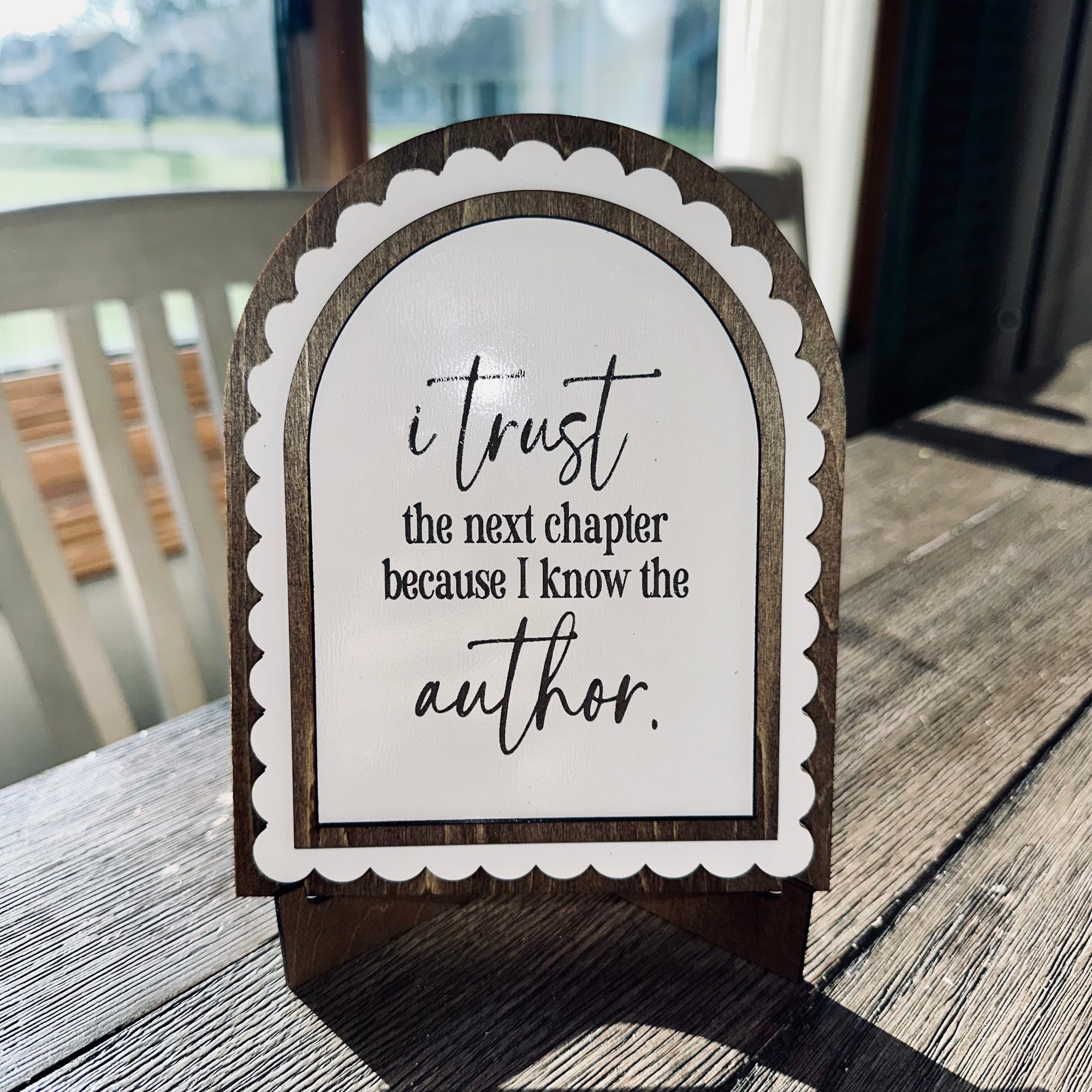 Trust the Next Chapter Sign | Christian Graduation Gift & Encouragement Decor