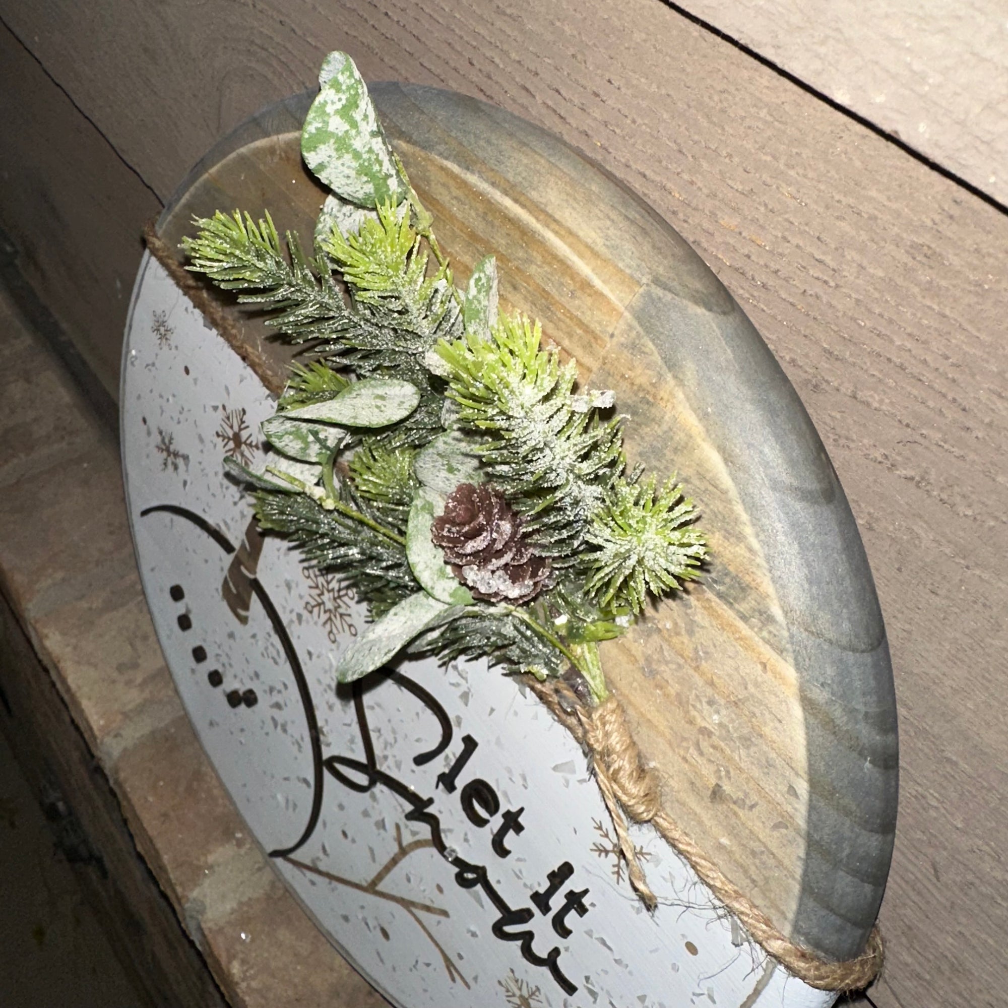 Let It Snow Snowman | 12" Handmade Sign