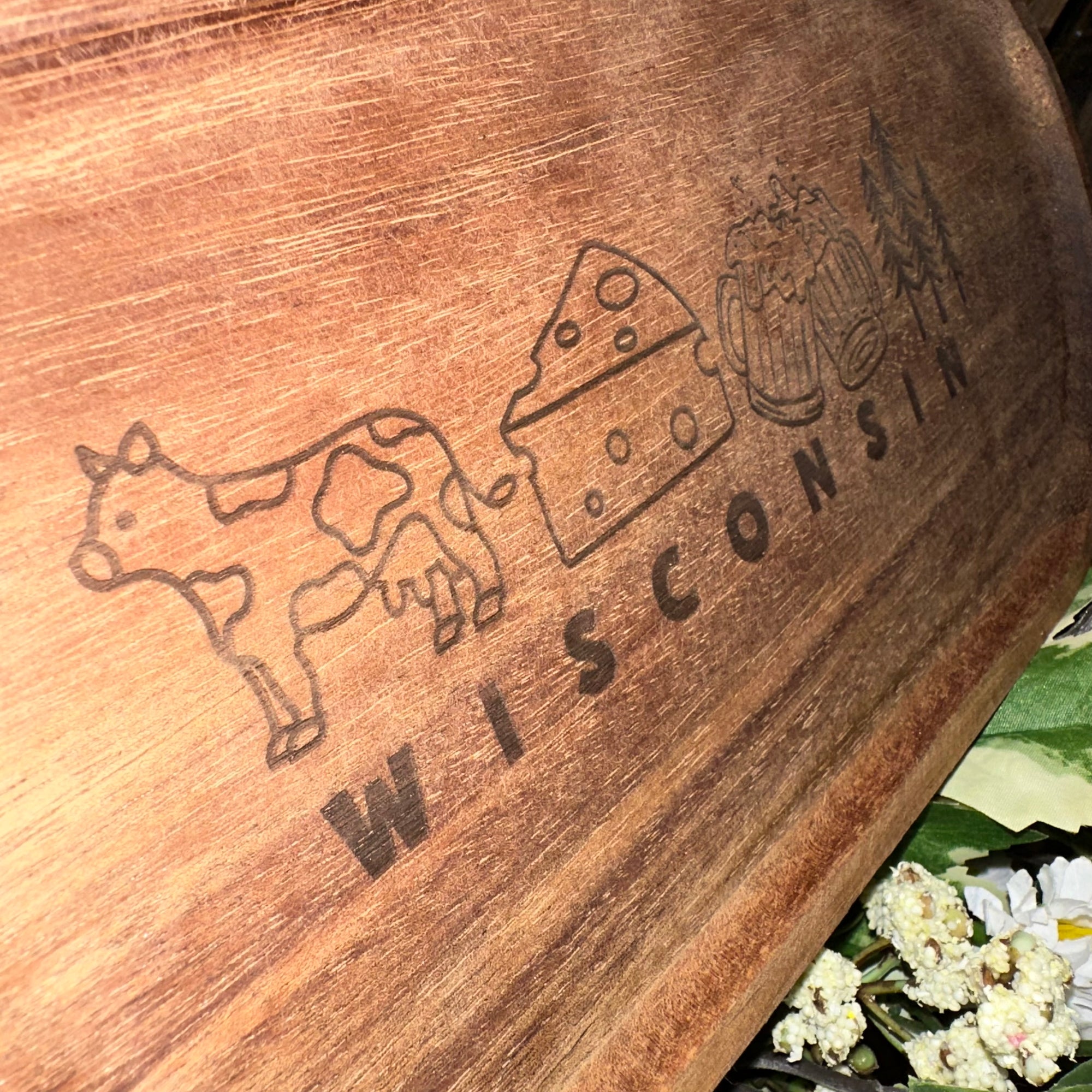 Wisconsin Symbols | Wood Tray