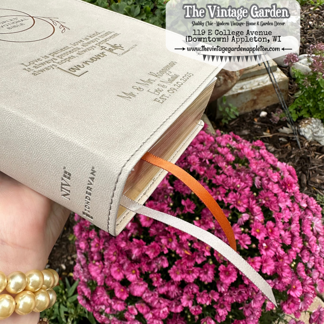 Couples Devotional Bible | Leather NIV Bible | Custom Engraved