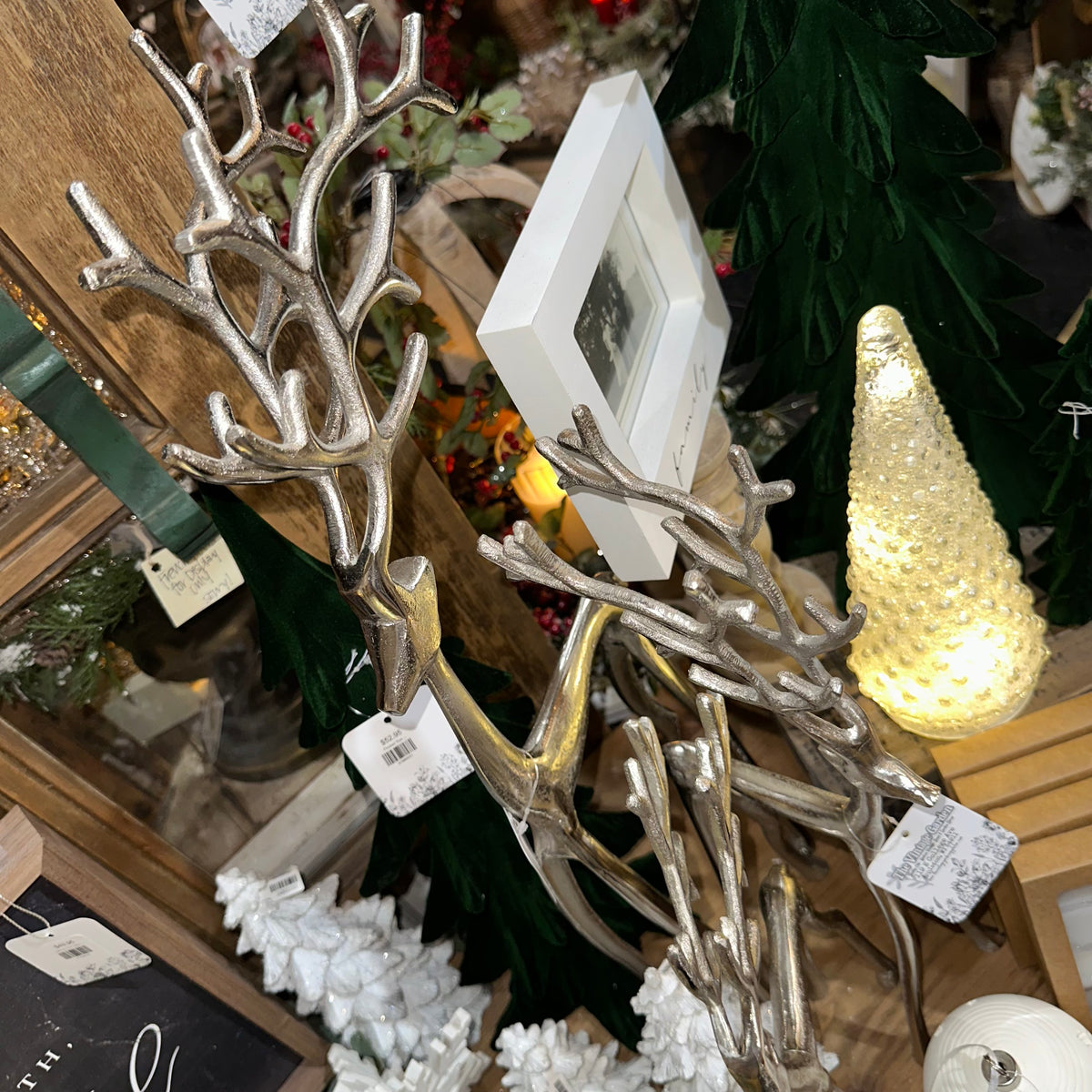 Whimsical Deer | Tall Silver | Metal