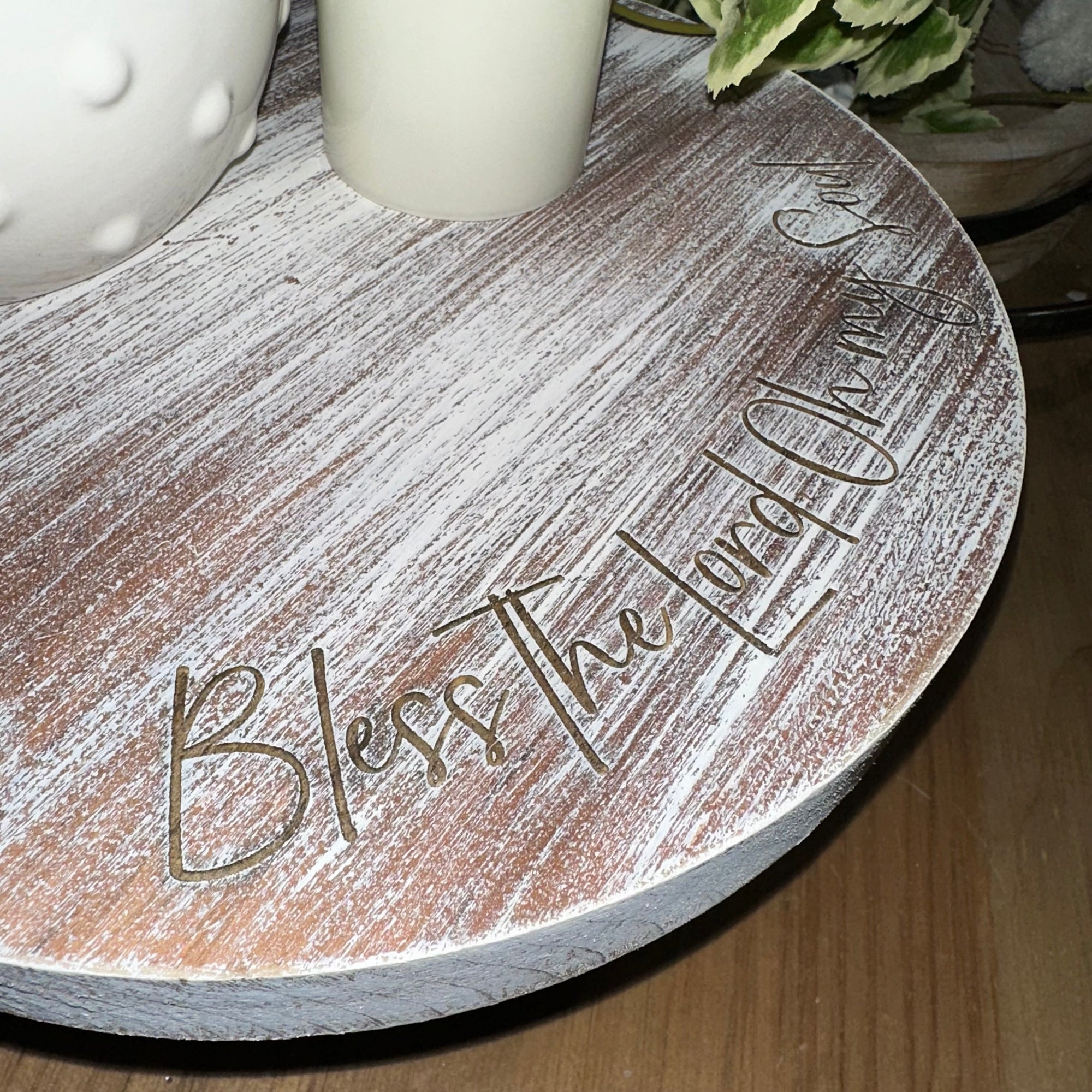 Bless the Lord Oh My Soul | Wood & Metal Riser